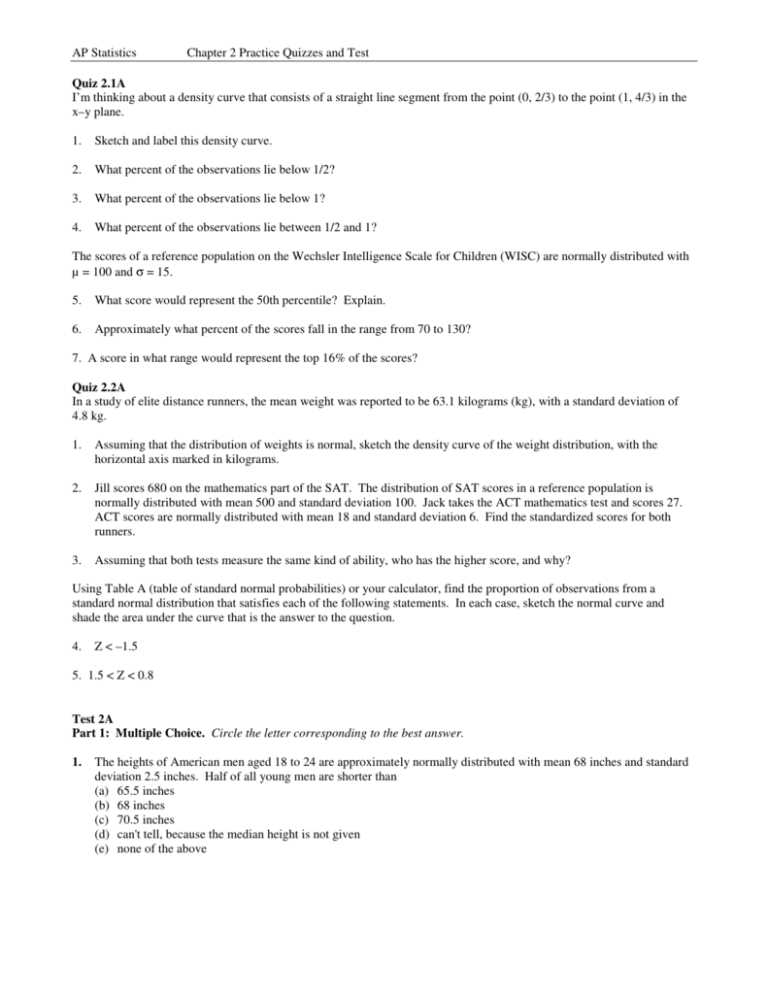 statistics test answers