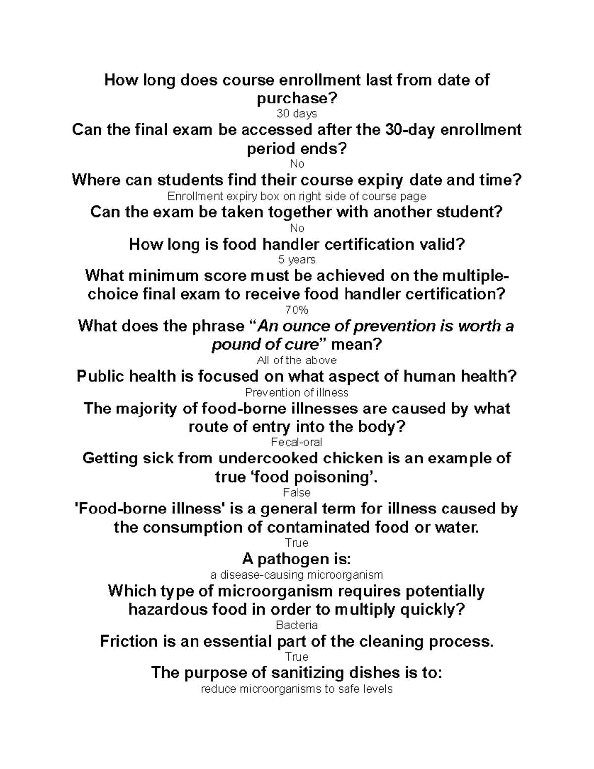 efood food handlers test answers efood food handlers test answers