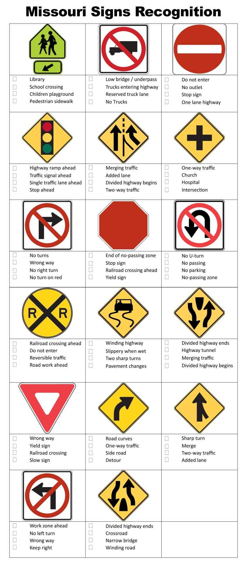 missouri driving test questions and answers