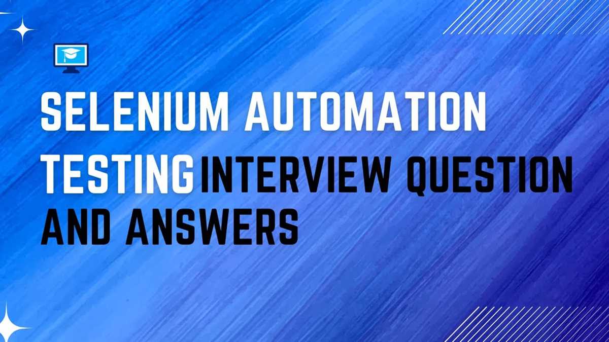 selenium testing interview questions and answers
