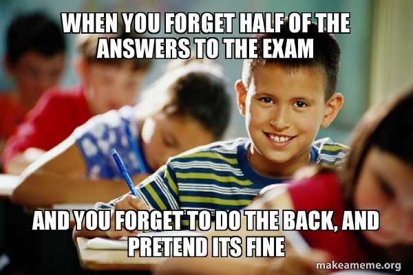 why do we forget answers in exam