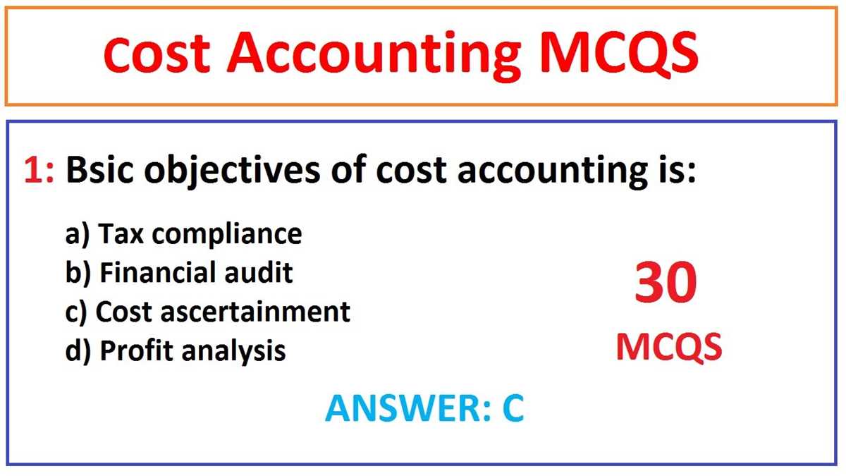 cost accounting exam questions and answers