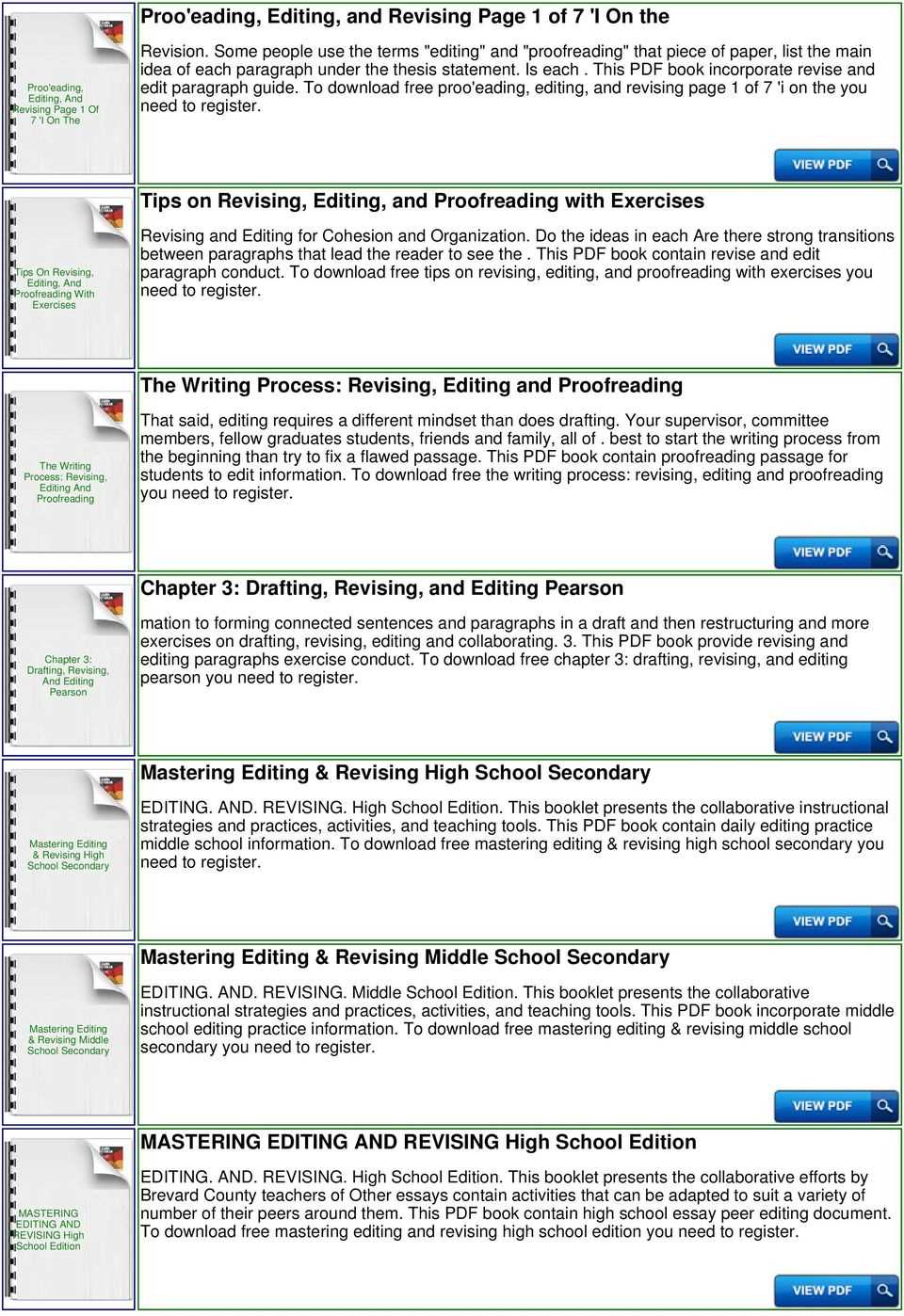 proofreading sample test with answers