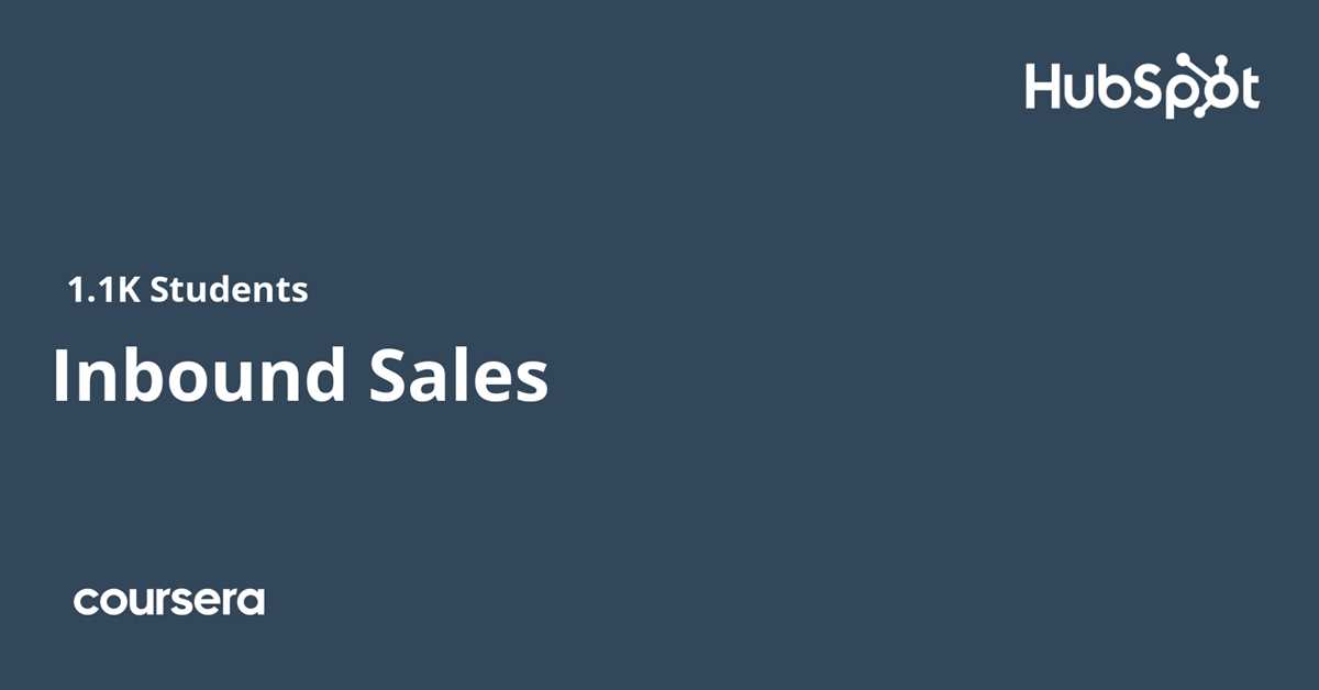 hubspot inbound sales exam answers
