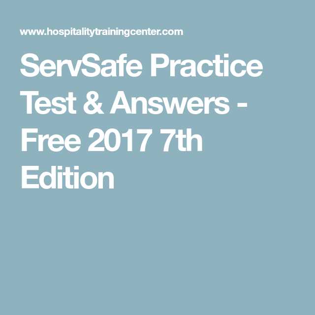 servsafe practice test answers