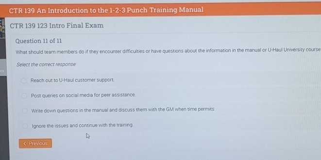 uhaul test answers