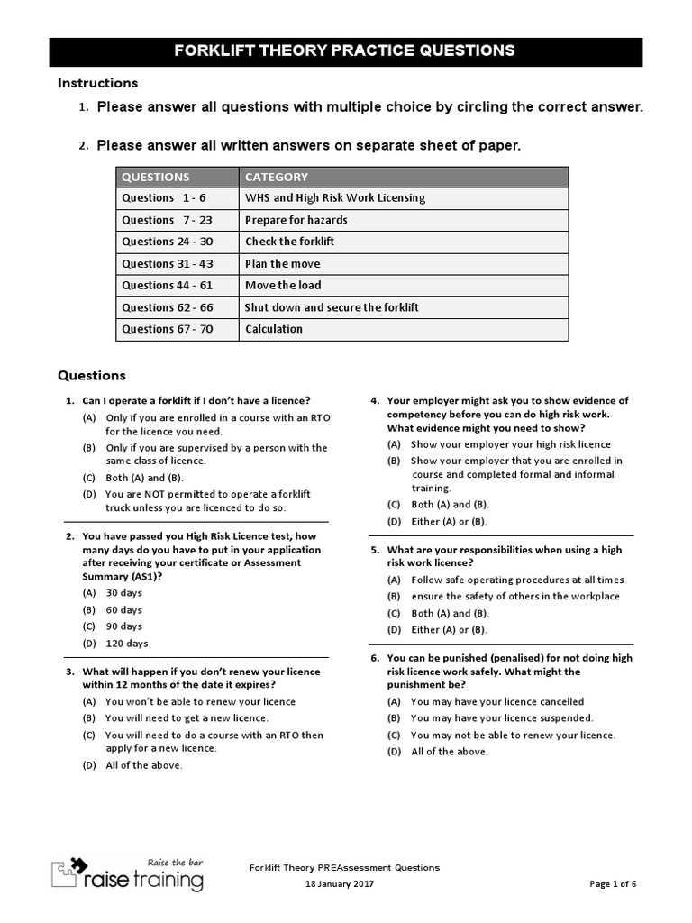 counterbalance forklift operator exam answers