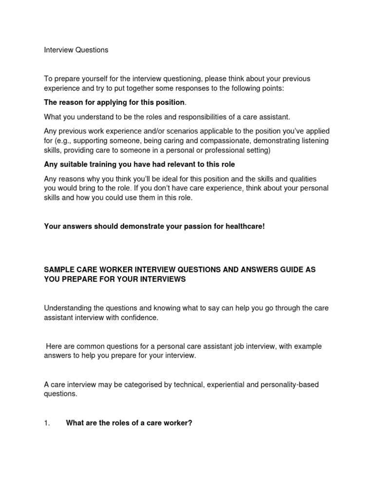 direct care worker test answers