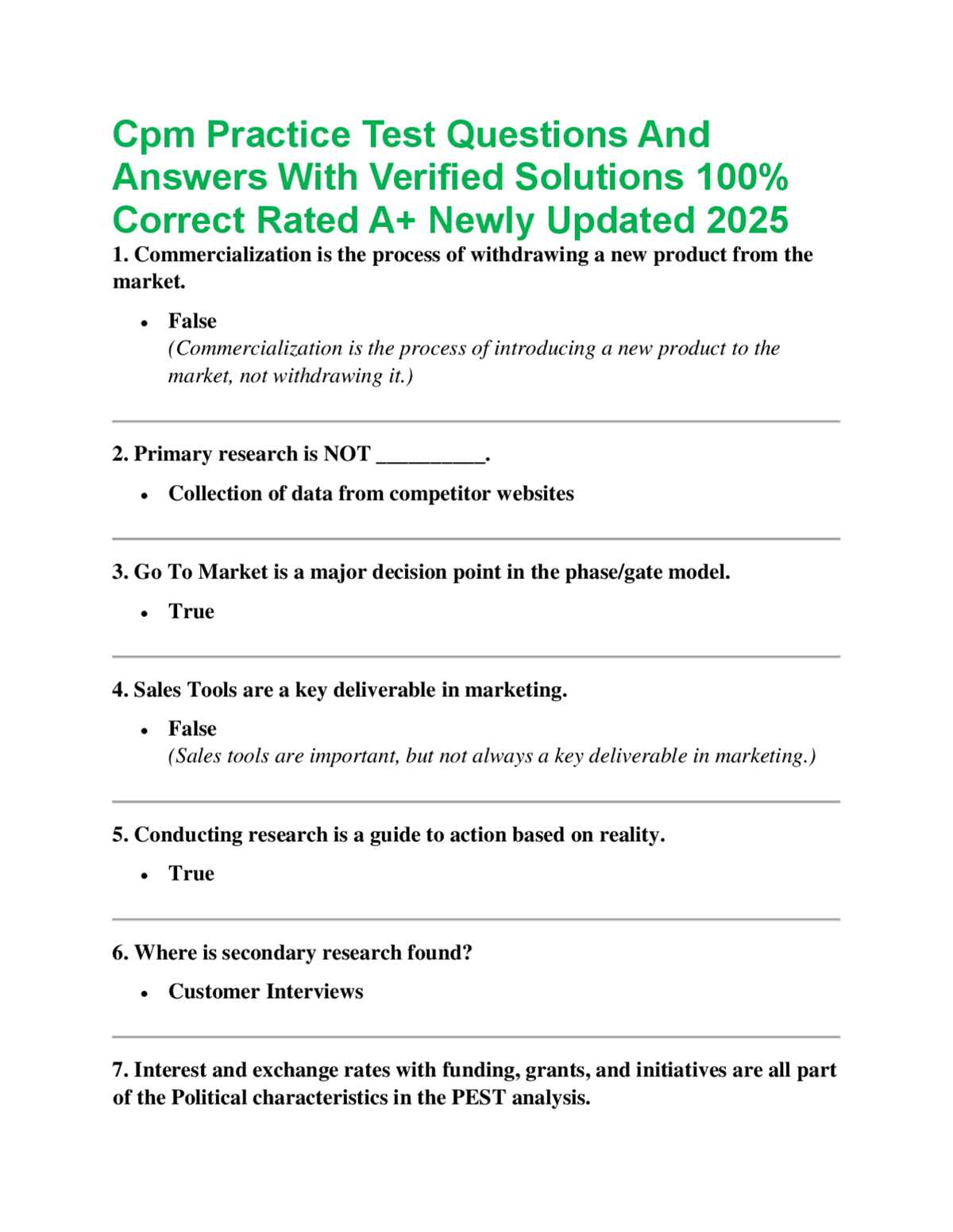 cpm chapter 4 test answers
