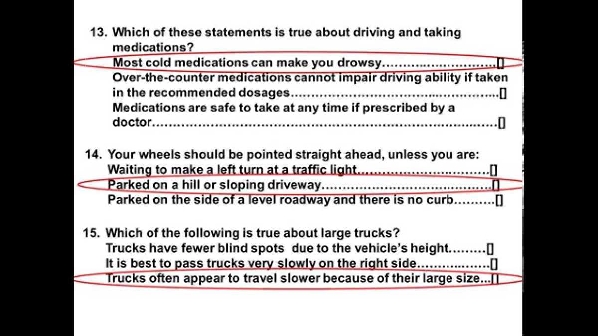 driving permit test answers