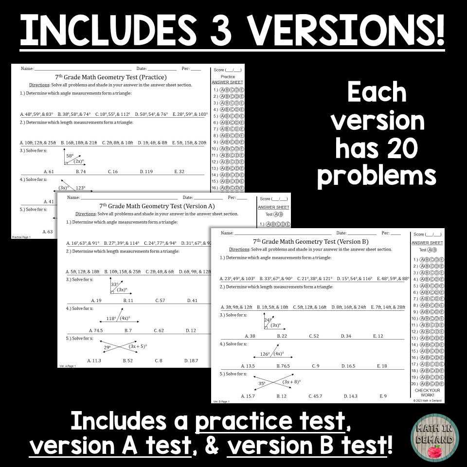 standardized test practice chapter 1 geometry answers