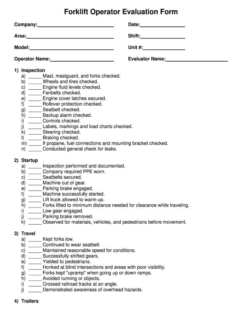 forklift written test questions and answers