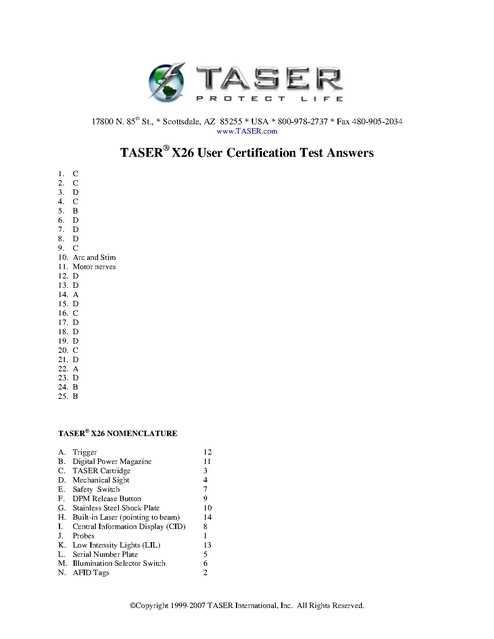action certification test answers