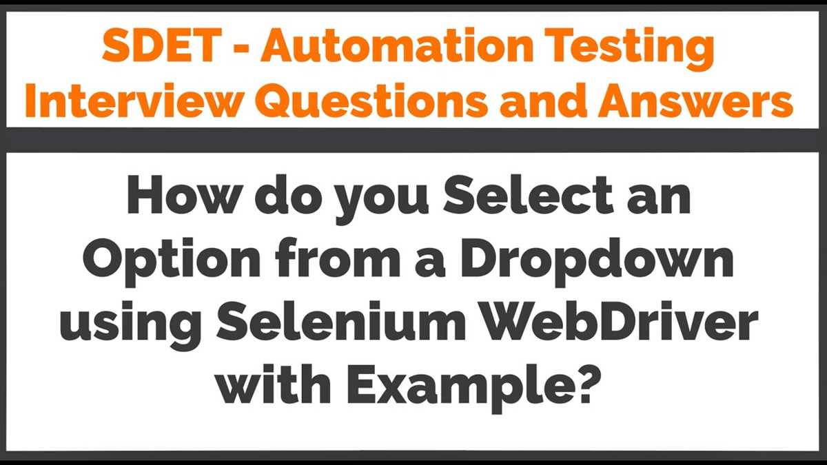 selenium automation testing interview questions and answers for experienced